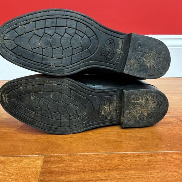 Justin Men's basics black  western cowboy Moto Boots JB 3000 Sz 10D - Picture 6 of 10